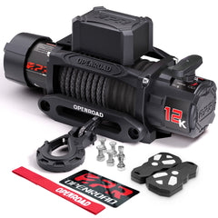 OPENROAD 12,000lbs Winch with Synthetic Rope-Panther Series 3S PP2PL10011