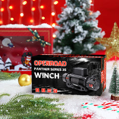 OPENROAD 12,000lbs Winch with Synthetic Rope-Panther Series 3S PP2PL10011