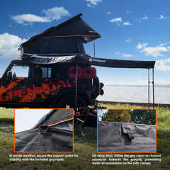 OPENROAD 270-Degree Free Standing Awning For Camping PP2PL270001